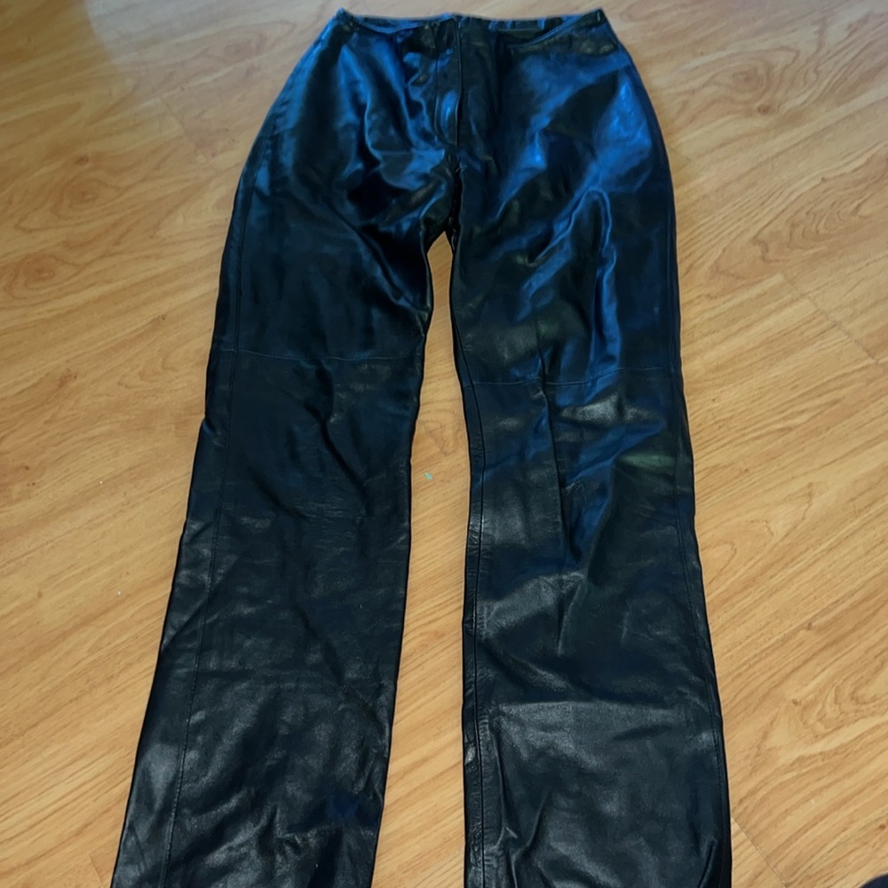 Bebe Leather Black Pants